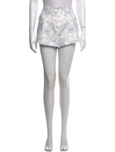 Pre-owned Loveshackfancy Linen Mini Shorts In Neutrals