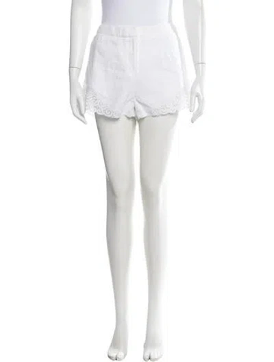 Pre-owned Loveshackfancy Linen Mini Shorts In White