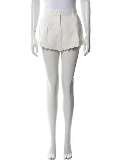 Pre-owned Loveshackfancy Linen Mini Shorts In Yellow