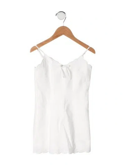 Pre-owned Loveshackfancy Kids' Linen Top In White