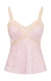 Loveshackfancy Lirena Jacquard Top In Pink