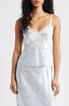 Loveshackfancy Lirena Lace Accent Floral Camisole In White