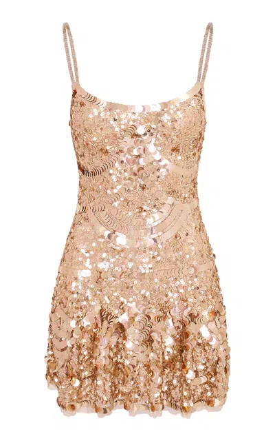 Loveshackfancy Liria Sequined Mini Dress
