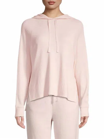 Loveshackfancy Lisle Waffle Knit Raglan Sleeve Hoodie In Cream