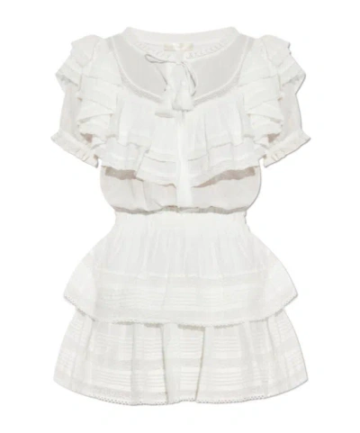 Loveshackfancy Liv Ruffled-trim Dress In White