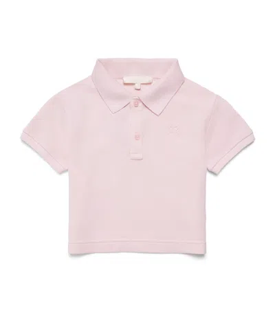 Loveshackfancy Kids'  Livette Polo Shirt In Pink