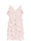 Loveshackfancy Lomina Silk Dress In Pink