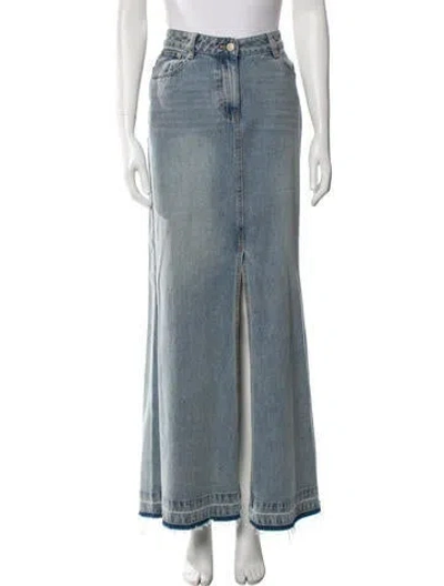 Pre-owned Loveshackfancy Long Skirt In Blue