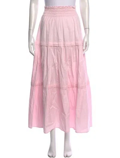 Pre-owned Loveshackfancy Long Skirt In Pink
