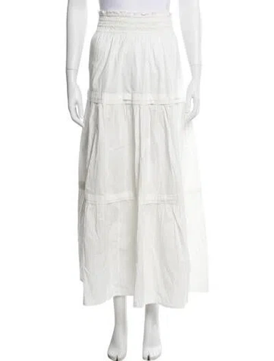 Pre-owned Loveshackfancy Long Skirt In White