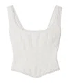 Loveshackfancy Lorelai Crochet Short Top In White