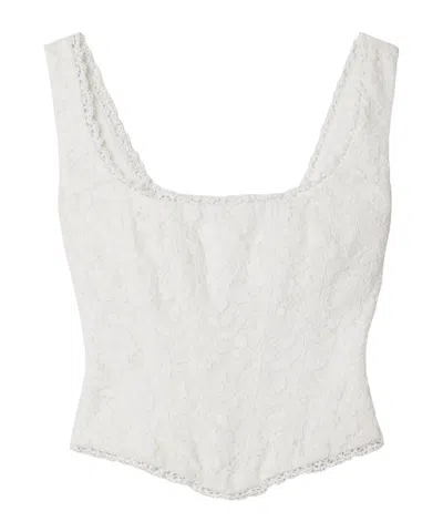 Loveshackfancy Lorelai Crochet Short Top In White