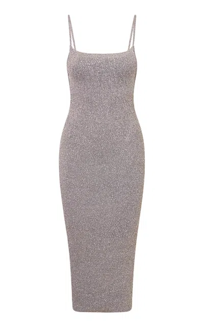 Loveshackfancy Lorelai Sparkle Maxi Dress In Gray