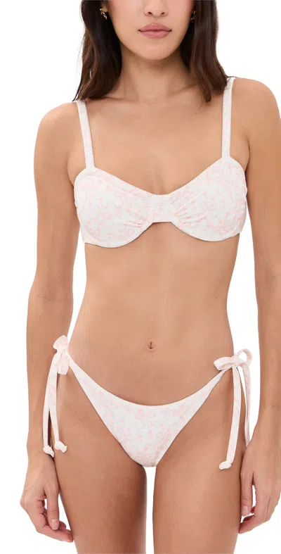 Loveshackfancy Lorlili Bikini Set Chantilly In White
