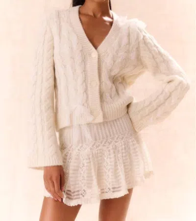 Loveshackfancy Louella Cardigan In Snow