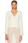 Loveshackfancy Louella Cardigan In Snow