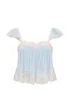 Loveshackfancy Lova Chiffon Silk Top