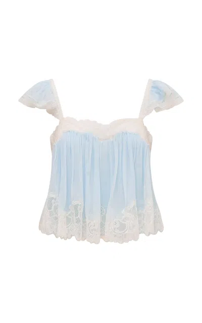 Loveshackfancy Lova Chiffon Silk Top
