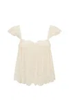 Loveshackfancy Lova Chiffon Silk Top