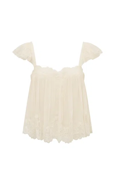 Loveshackfancy Lova Chiffon Silk Top