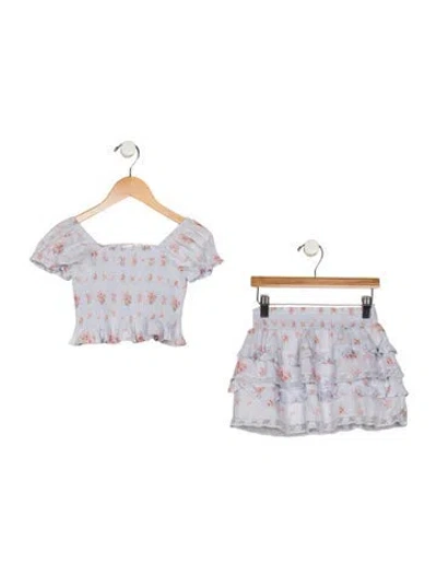 Pre-owned Loveshackfancy Babies' Loveshack Fancy Kids  Two Piece In Blue