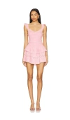 Loveshackfancy Lovine Smocked Cotton Minidress In Pink