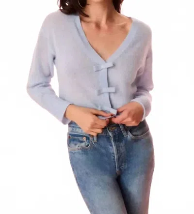 Loveshackfancy Luisella Cashmere Cardigan In Dewdrop In Blue