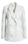 LOVESHACKFANCY LOVESHACKFANCY LUMINE FLORAL DOUBLE BREASTED LINEN BLAZER