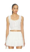 Loveshackfancy Lupo Top In White