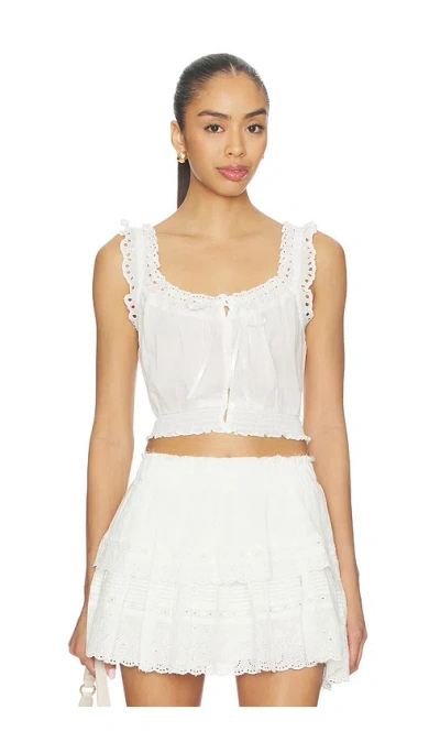 Loveshackfancy Lupo Top In White