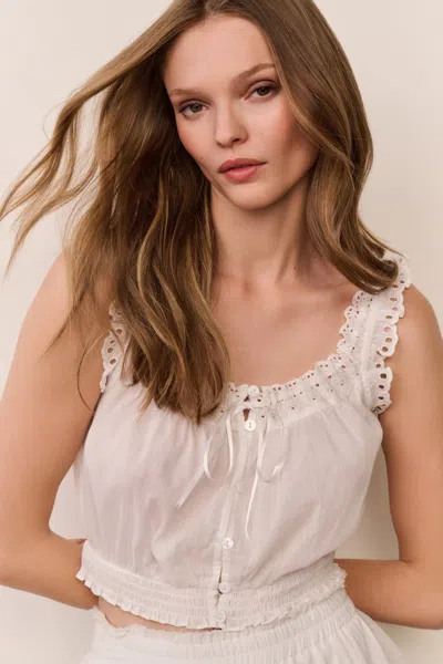 Loveshackfancy Lupo Top In White
