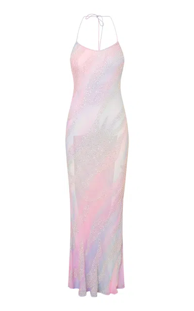 Loveshackfancy Lyrielle Beaded Maxi Dres In Pink