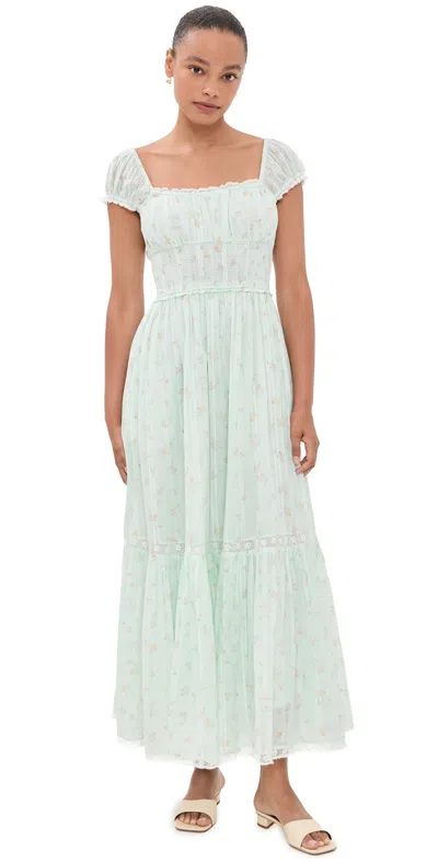 Loveshackfancy Lyssara Dress Celadon Drift In Green