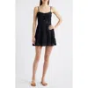 Loveshackfancy Maera Smocked Back Minidress In Black