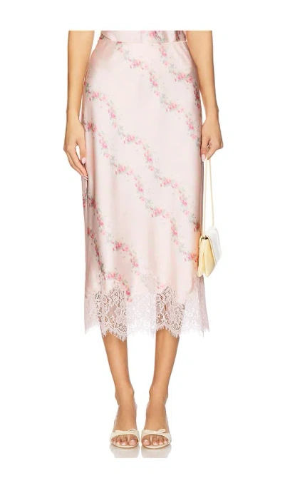Loveshackfancy Malina Skirt In Apricot Medley
