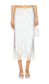 Loveshackfancy Malina Skirt In Wavecrest Blue