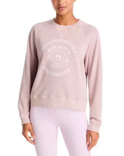 Loveshackfancy Maline University Sweatshirt In Pink