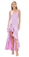Loveshackfancy Mallee Bow-detailed Silk Midi Dress In English Lavender