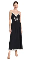 Loveshackfancy Manuela Lace Trim Maxi Slipdress In Black