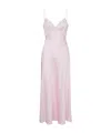Loveshackfancy Manuela Satin Polkadot Maxi Slip Dress In Pink