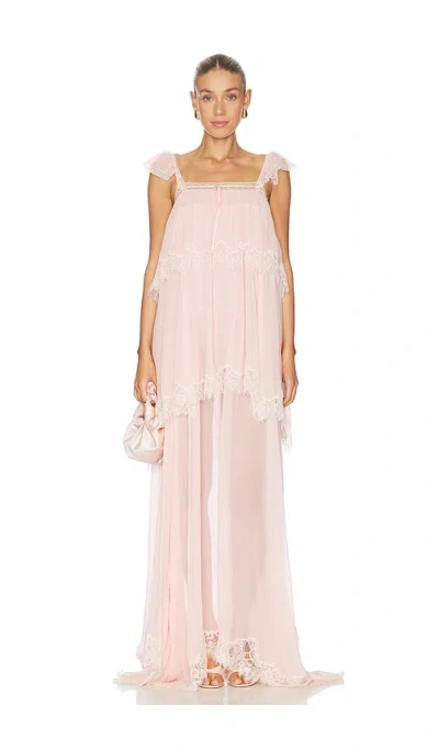 Loveshackfancy Maralee Dress In Orange