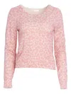 Loveshackfancy Margarita Animal-patterned Sweater In Pink