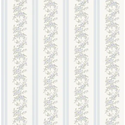 Loveshackfancy Marigold Wreath Floral 33' L X 20.5" W Wallpaper Roll In Blue