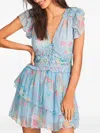 Loveshackfancy Marisela Midi Dress In Blue