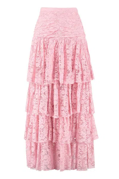 Loveshackfancy Marsala Lace Skirt