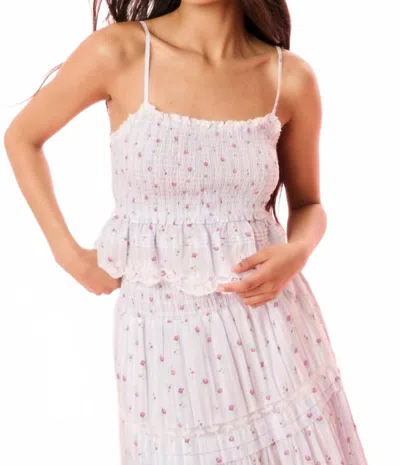 Loveshackfancy Marzenia Top In Coastline Blue In Pink