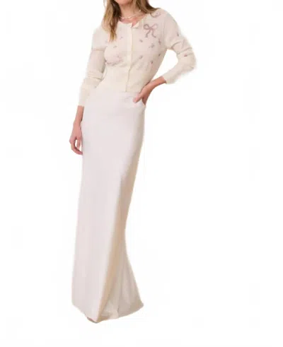 Loveshackfancy Maurine Maxi Skirt In Ivory In Pink
