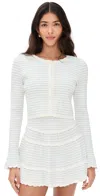 Loveshackfancy Media Scoop Neck Cardigan Sweater