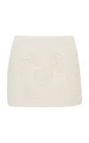 Loveshackfancy Melodia Embroidered Cotton Mini Skirt In White