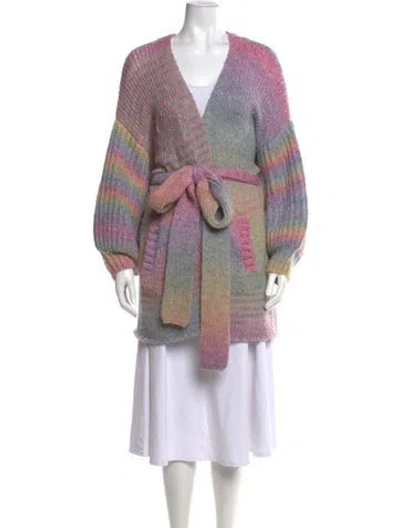 Pre-owned Loveshackfancy Merino Wool Printed Sweater In Multi